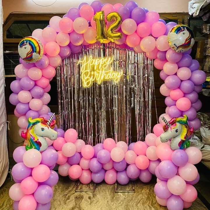 Magical Unicorn Birthday Backdrop