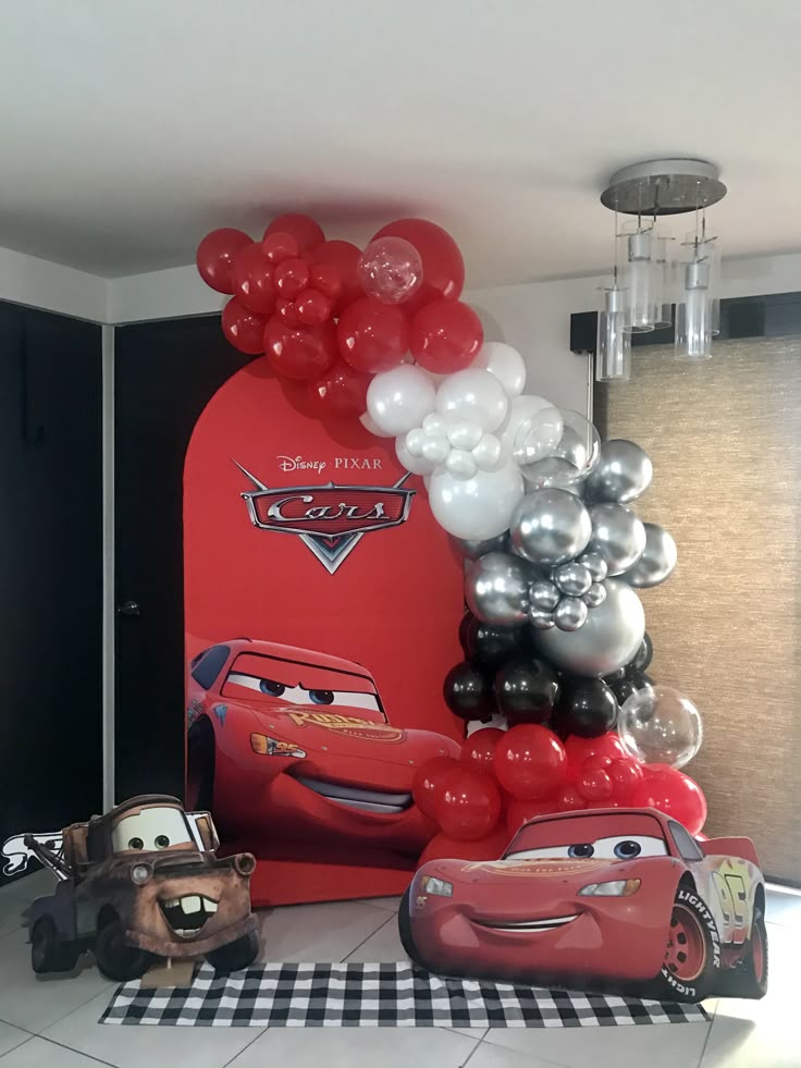 Cars Theme Balloon Decoration