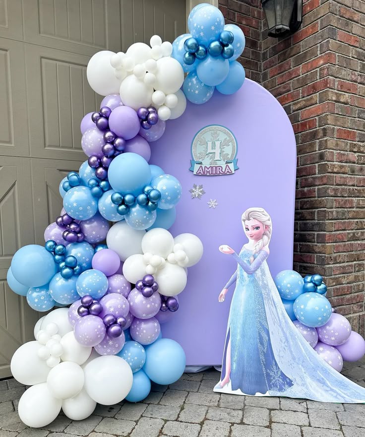 Frozen Winter Wonderland Balloon Backdrop