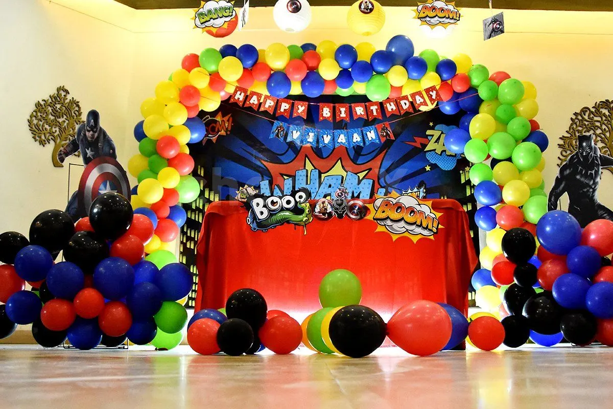 Superhero Boom Birthday Decor
