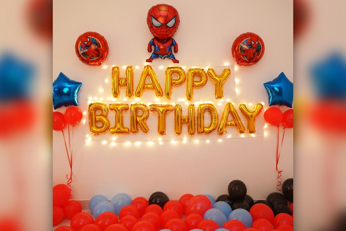 Spiderman Superhero Birthday Setup