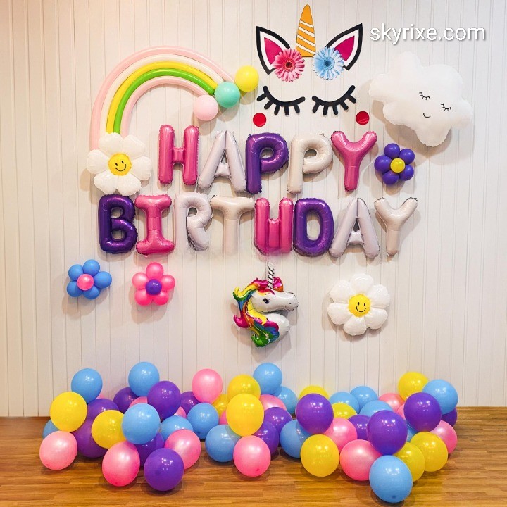 Unicorn Rainbow Birthday Decoration