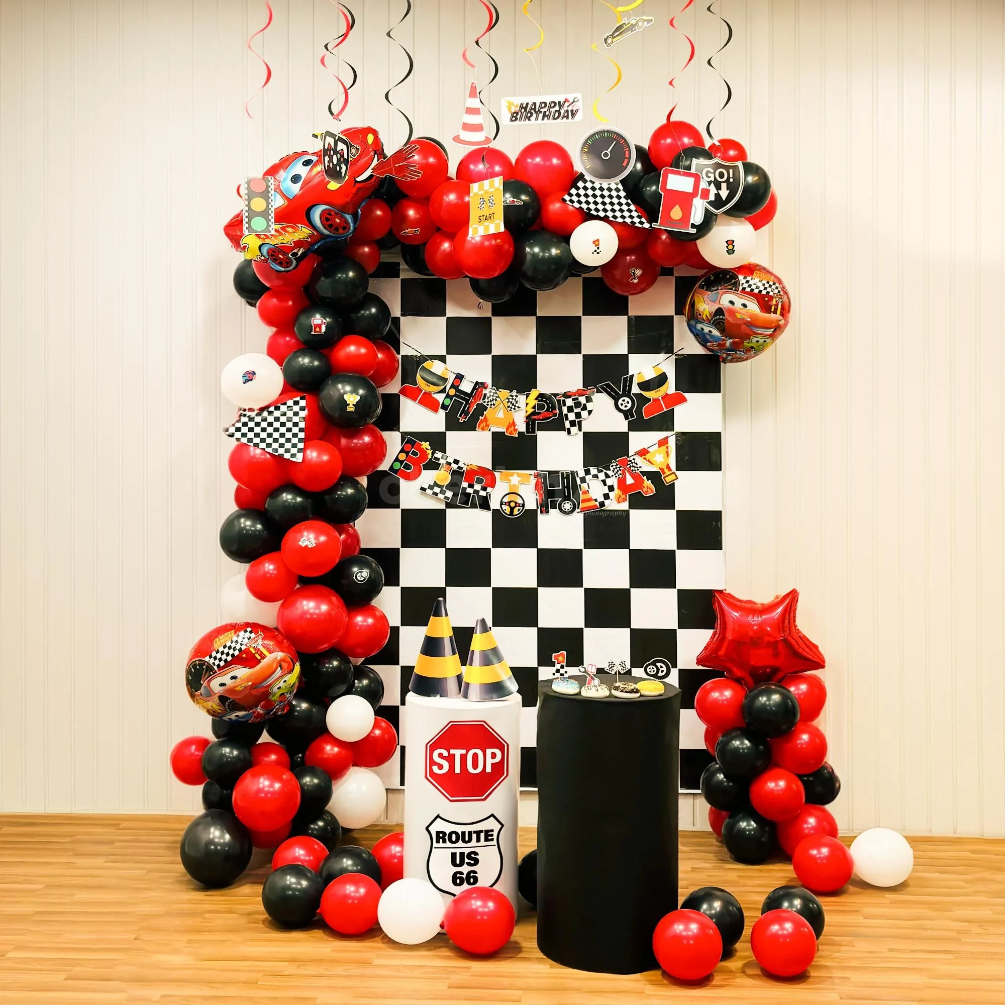 Race Track Rally Birthday Decor