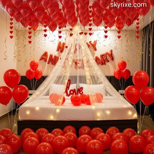 Romantic Anniversary Canopy Decor