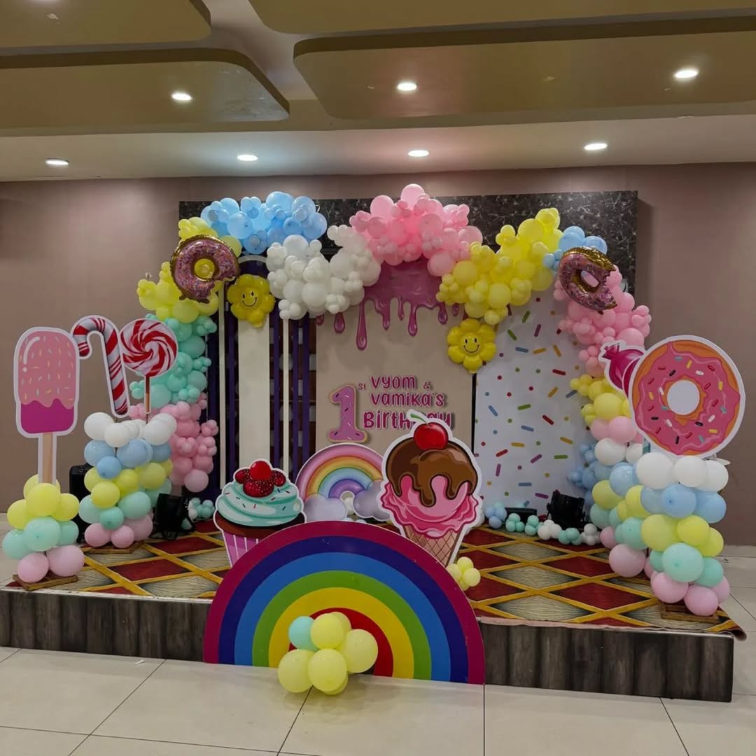 Sweet Wonderland Birthday Backdrop
