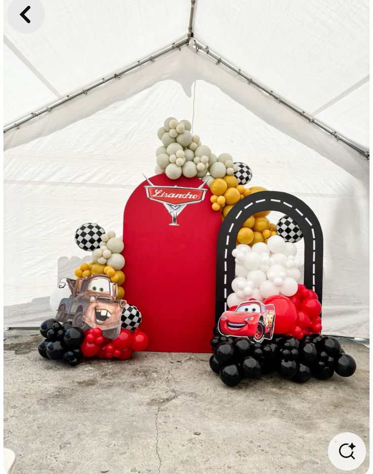 Cars Movie Racing Theme Balloon Setup