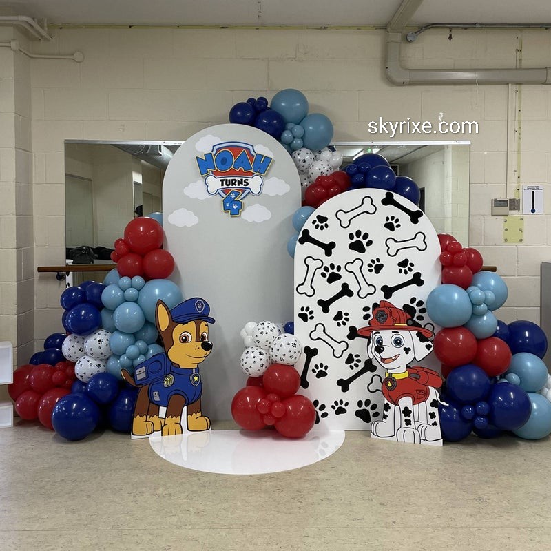 Paw Patrol Theme Birthday Decoration with Character Cutouts
