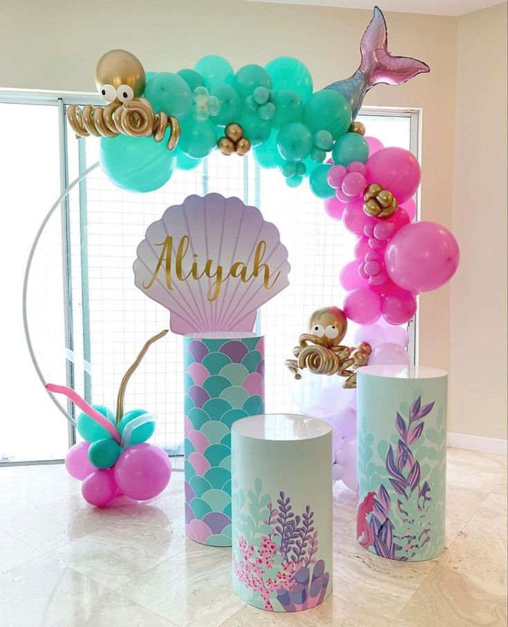 the Sea Mermaid Themed Balloon Setup