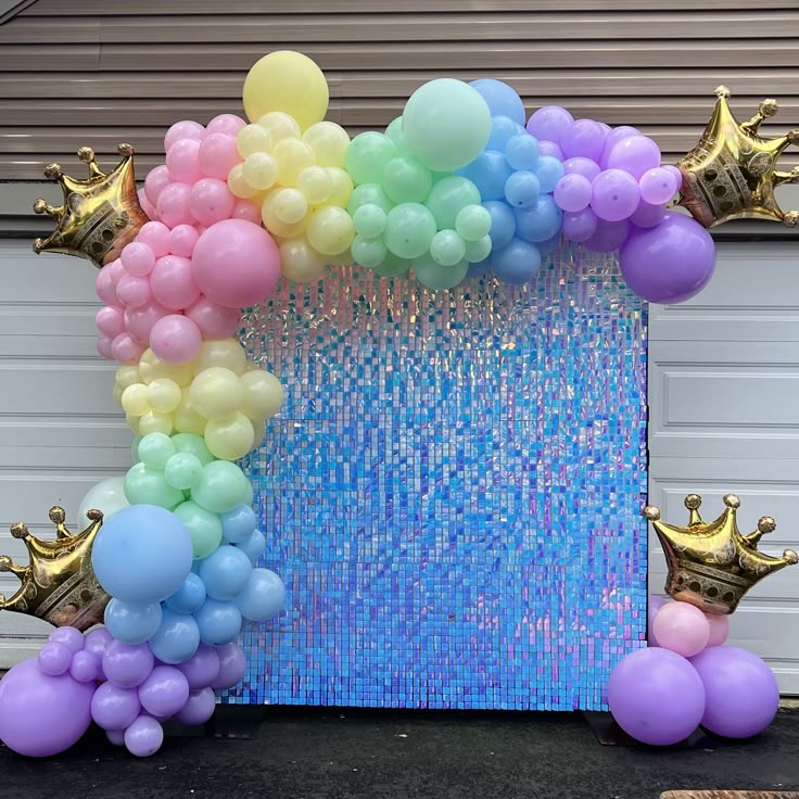 Royal Pastel Rainbow Sequin Backdrop
