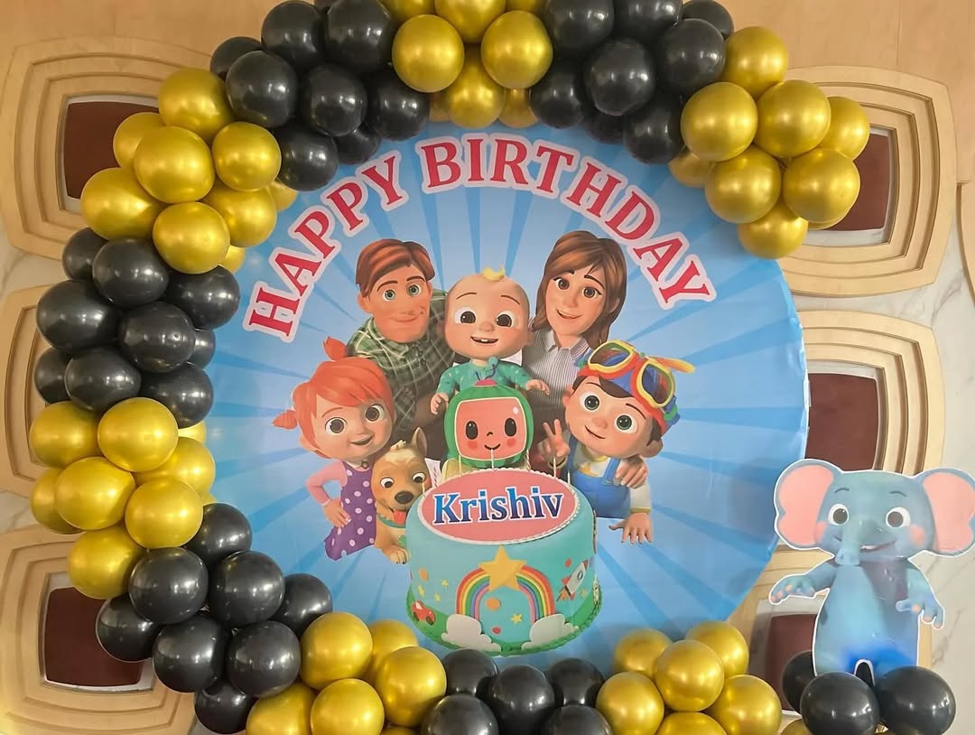 Cocomelon Birthday Balloon Arch Setup