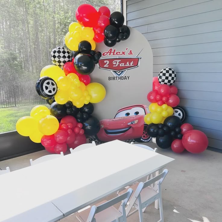 Cars Birthday Backdrop