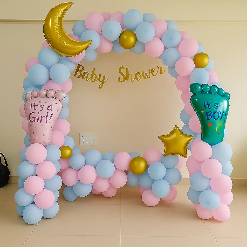 Moon And Stars Baby Shower Balloon Arch