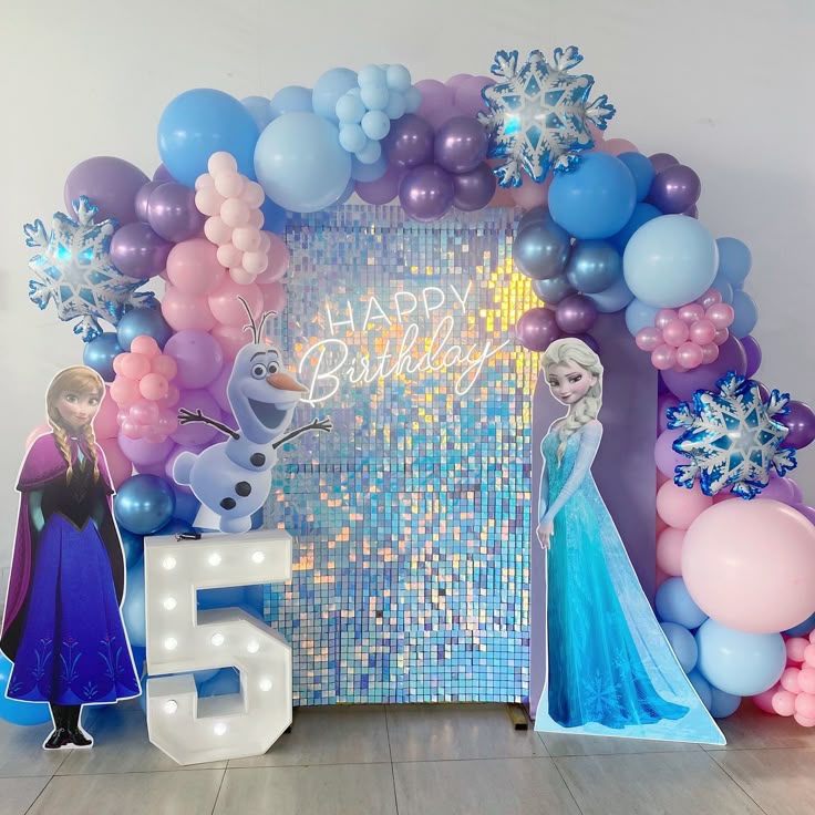 Frozen Winter Wonderland Birthday Backdrop
