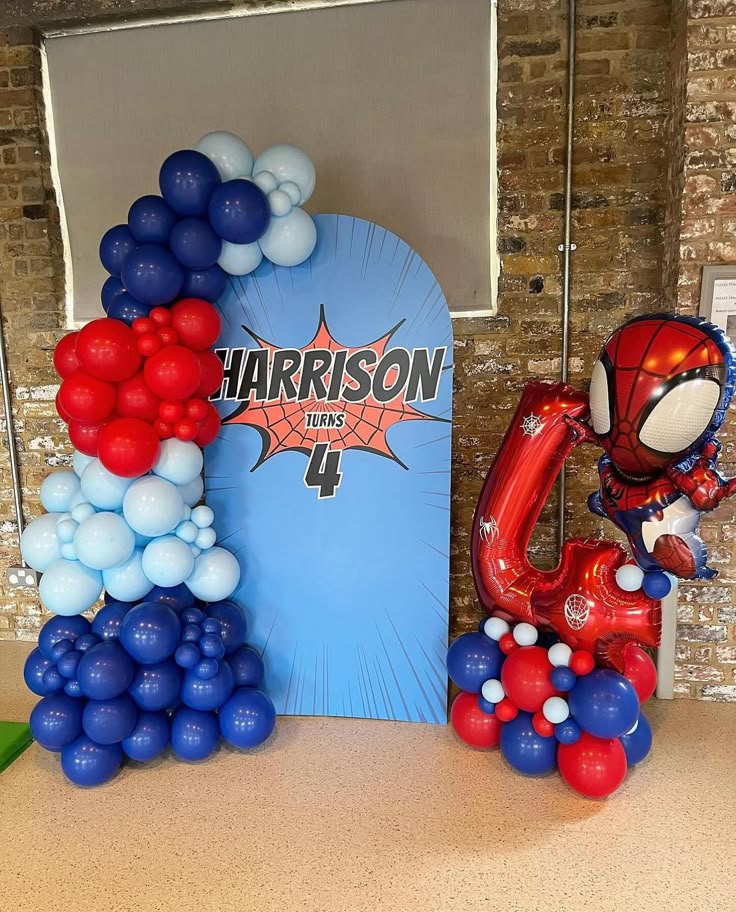 Spider Man Birthday Setup