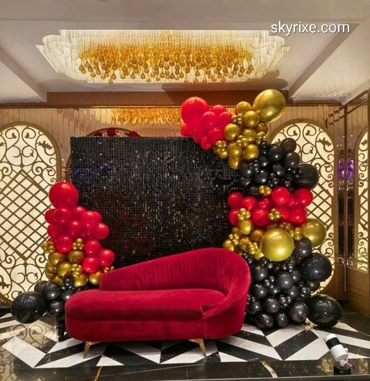 Black Sequin Panel Backdrop