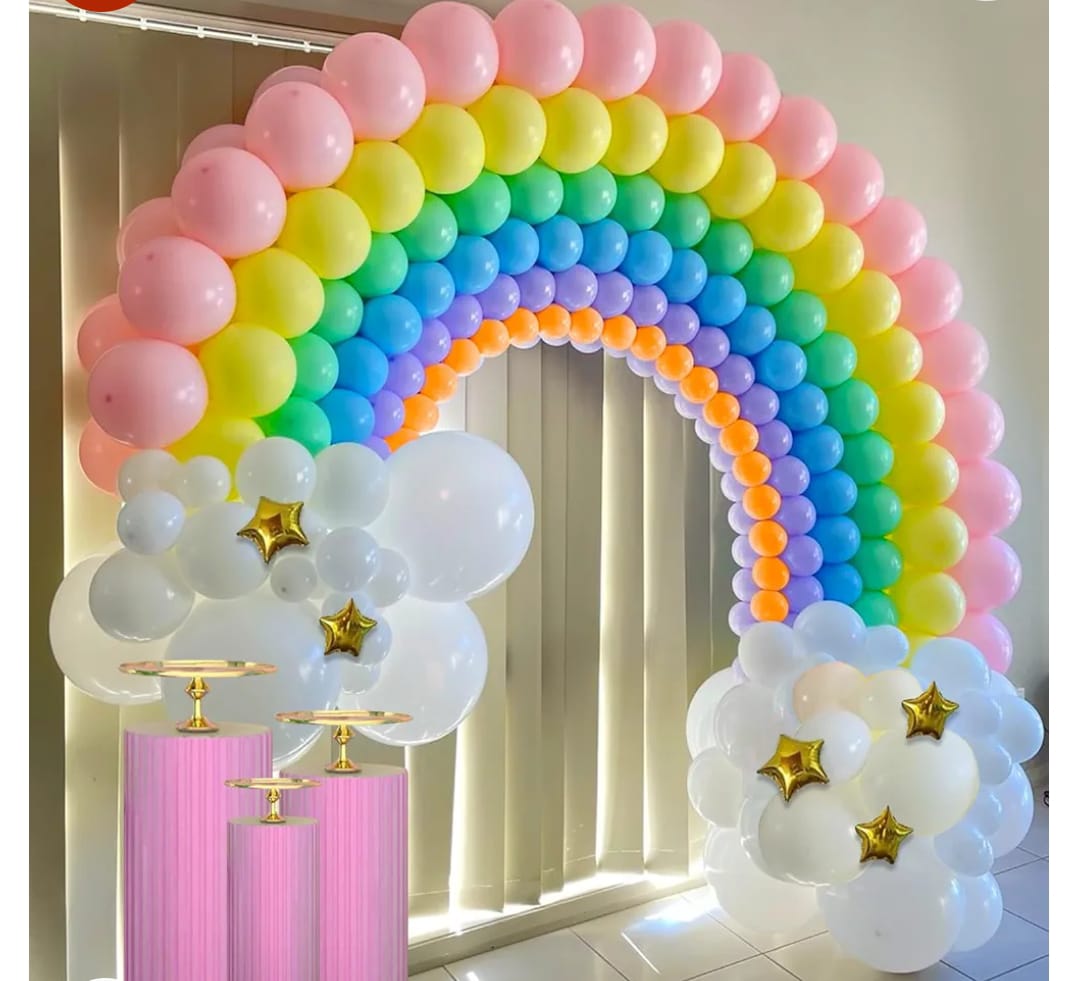 Rainbow Cloud Balloon Arch