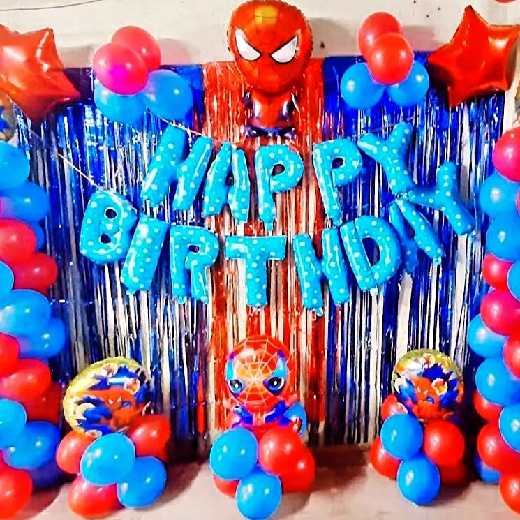 Spidey Birthday Balloon Decoration