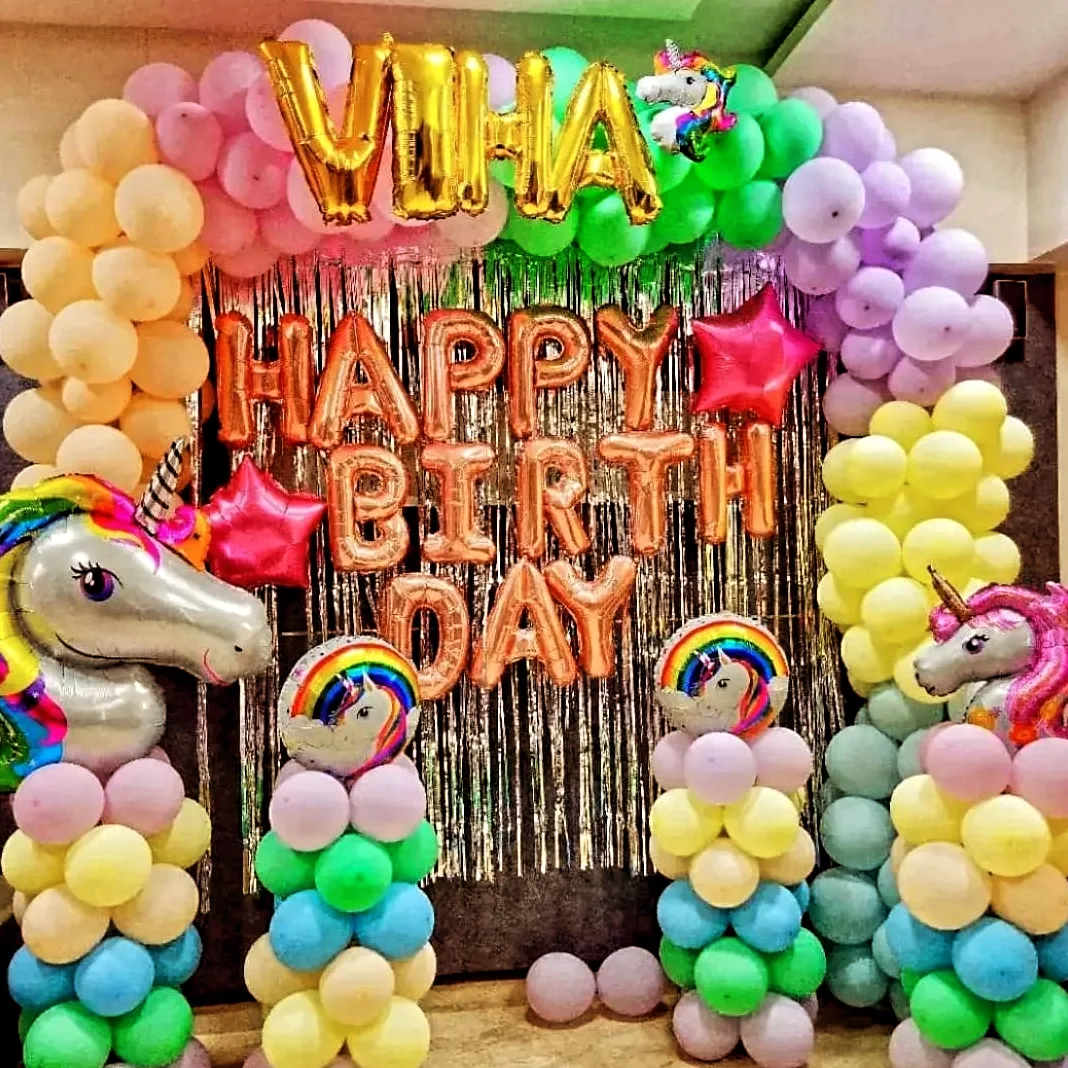 Magical Unicorn Birthday Balloon Decor