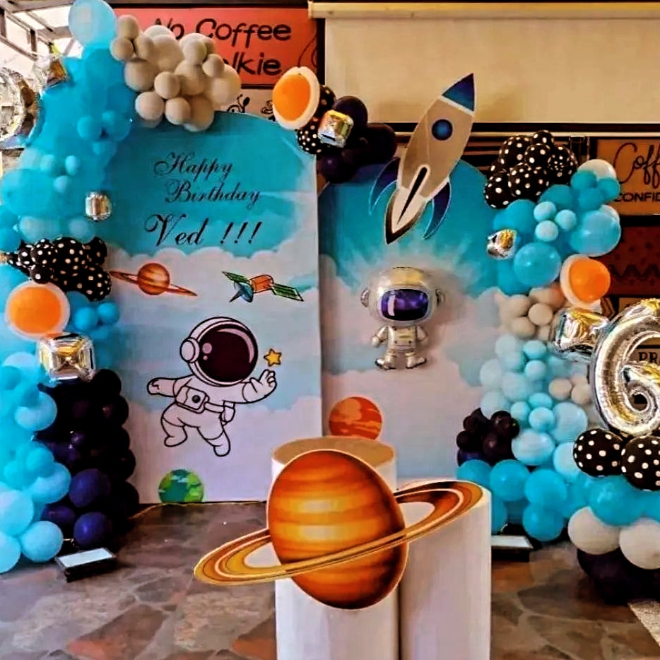Outer Space Birthday Balloon Decoration