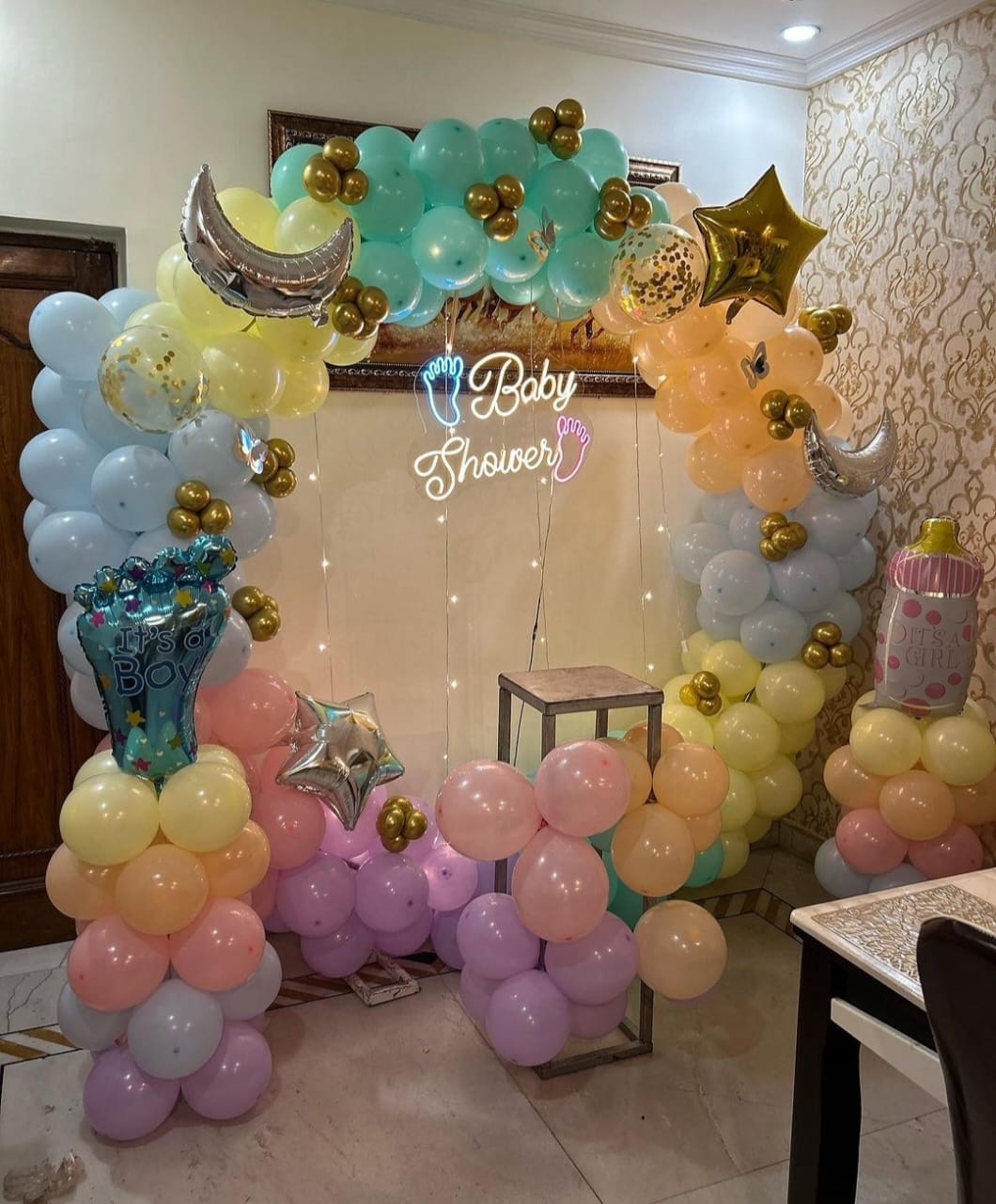 Dreamy Pastel Baby Shower Balloon Arch