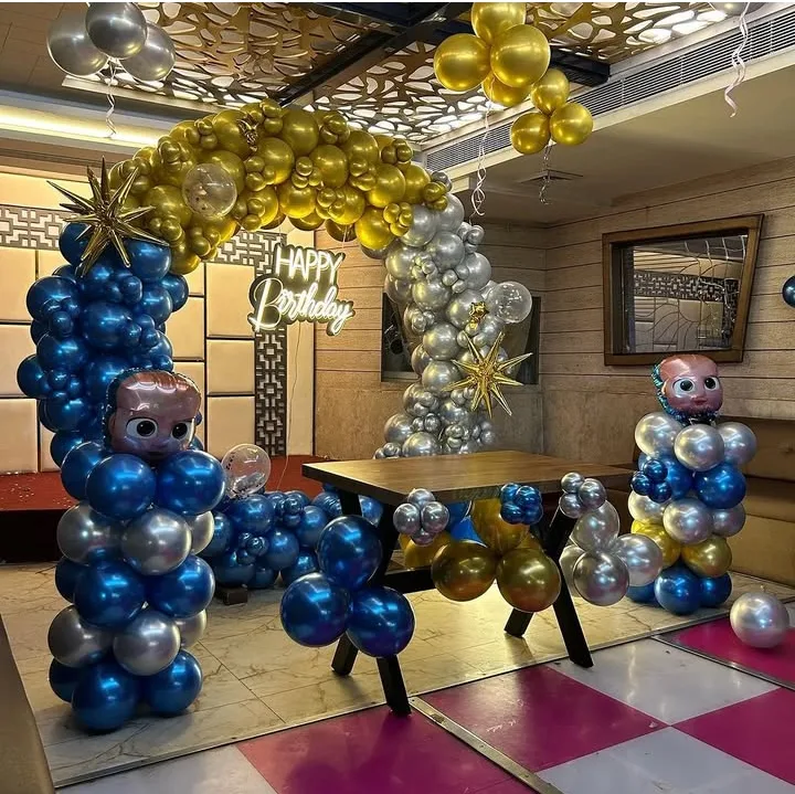 Royal Blue And Gold Birthday Celebration