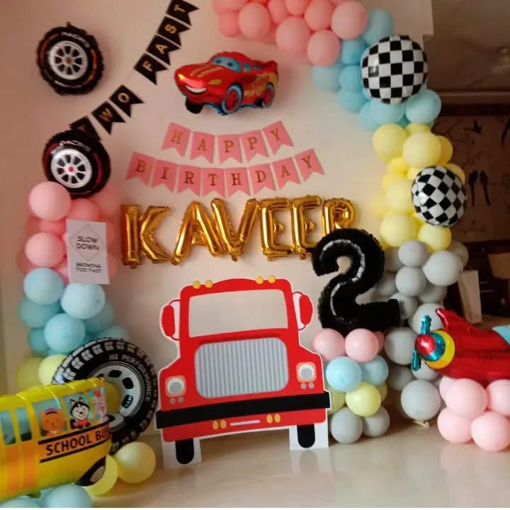 Racing Themed Birthday Decoration Cars And Trucks Theme