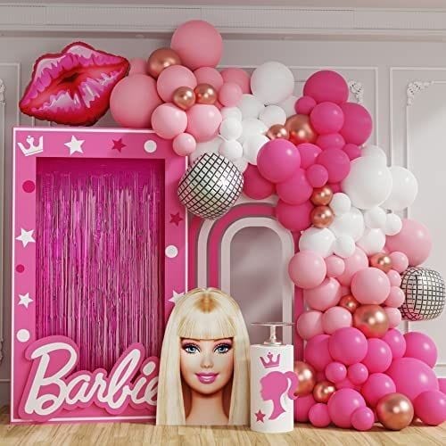 Barbie Glam Photo Booth And Balloon Backdrop