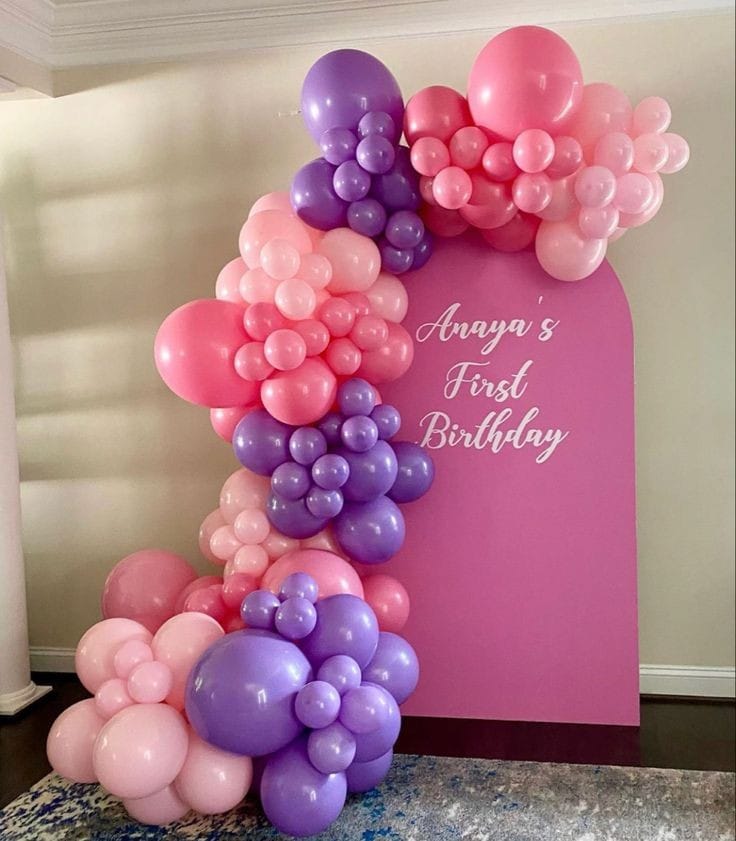 Pink And Lavender First Birthday Backdrop