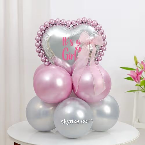 Its a Girl Heart Balloon