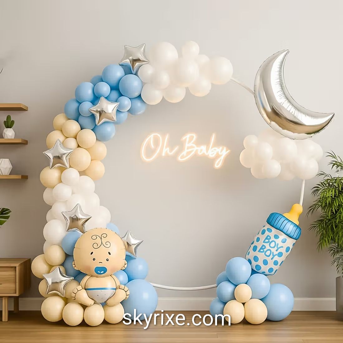 Oh Baby Ring Backdrop Decoration