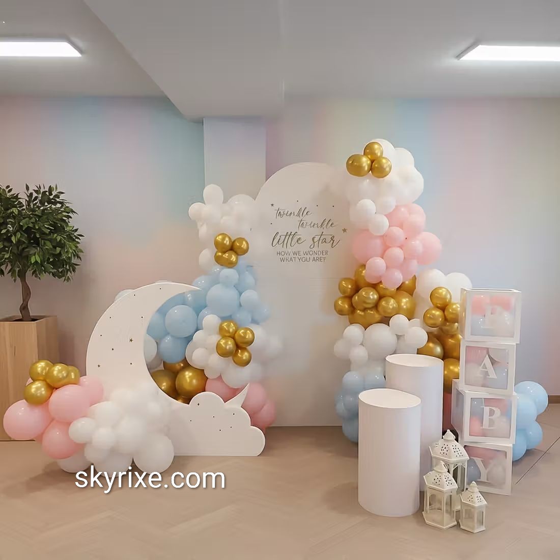 Twinkle Little Star Baby Shower Backdrop