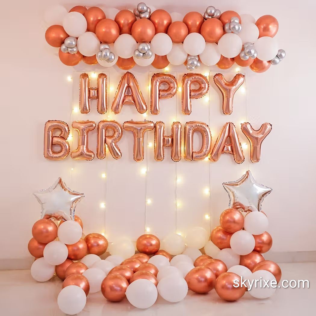 Happy Birthday with Fairy Lights decor