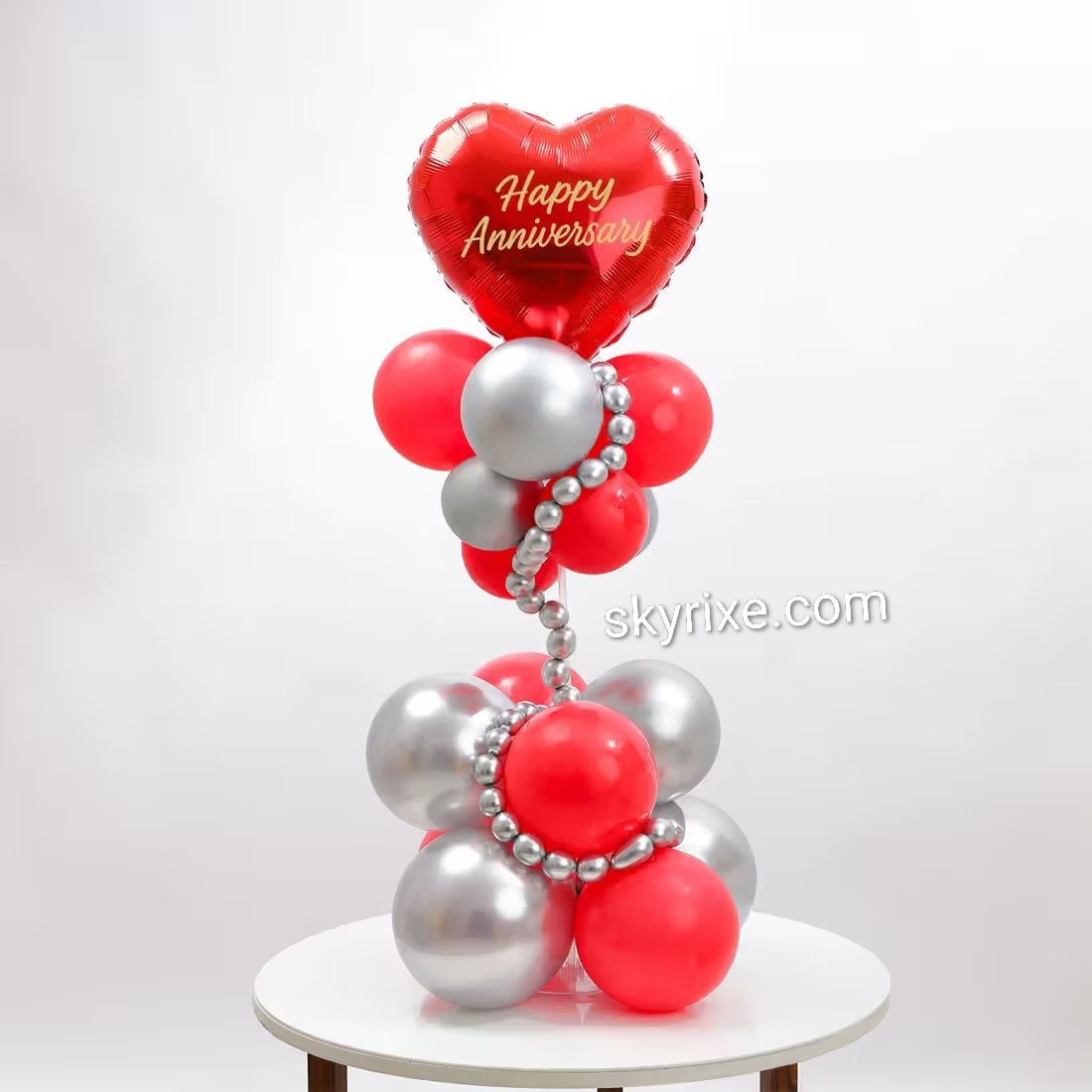 Happy Anniversary Heart Balloon Stand