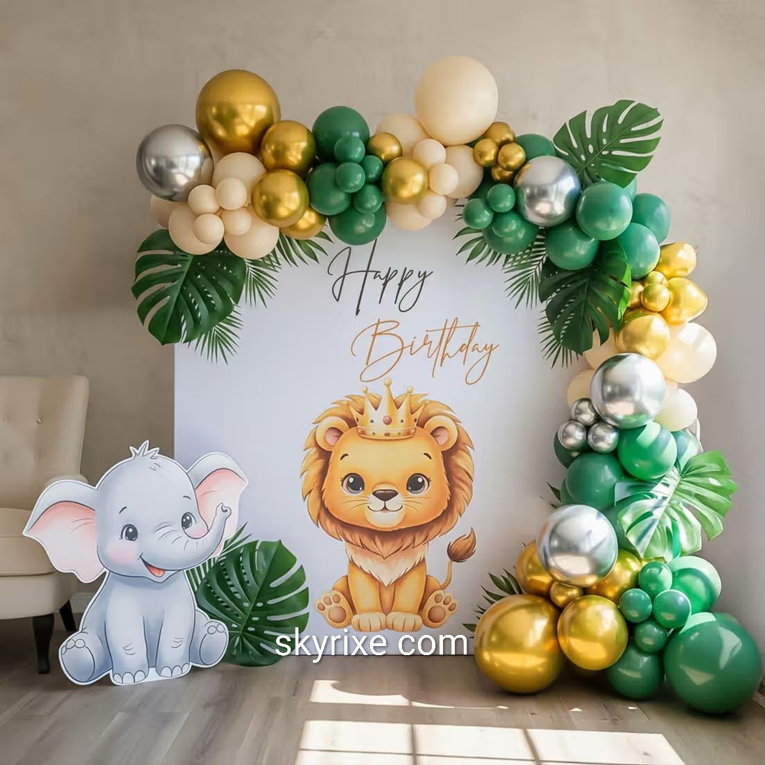 Jungle Safari Birthday Backdrop