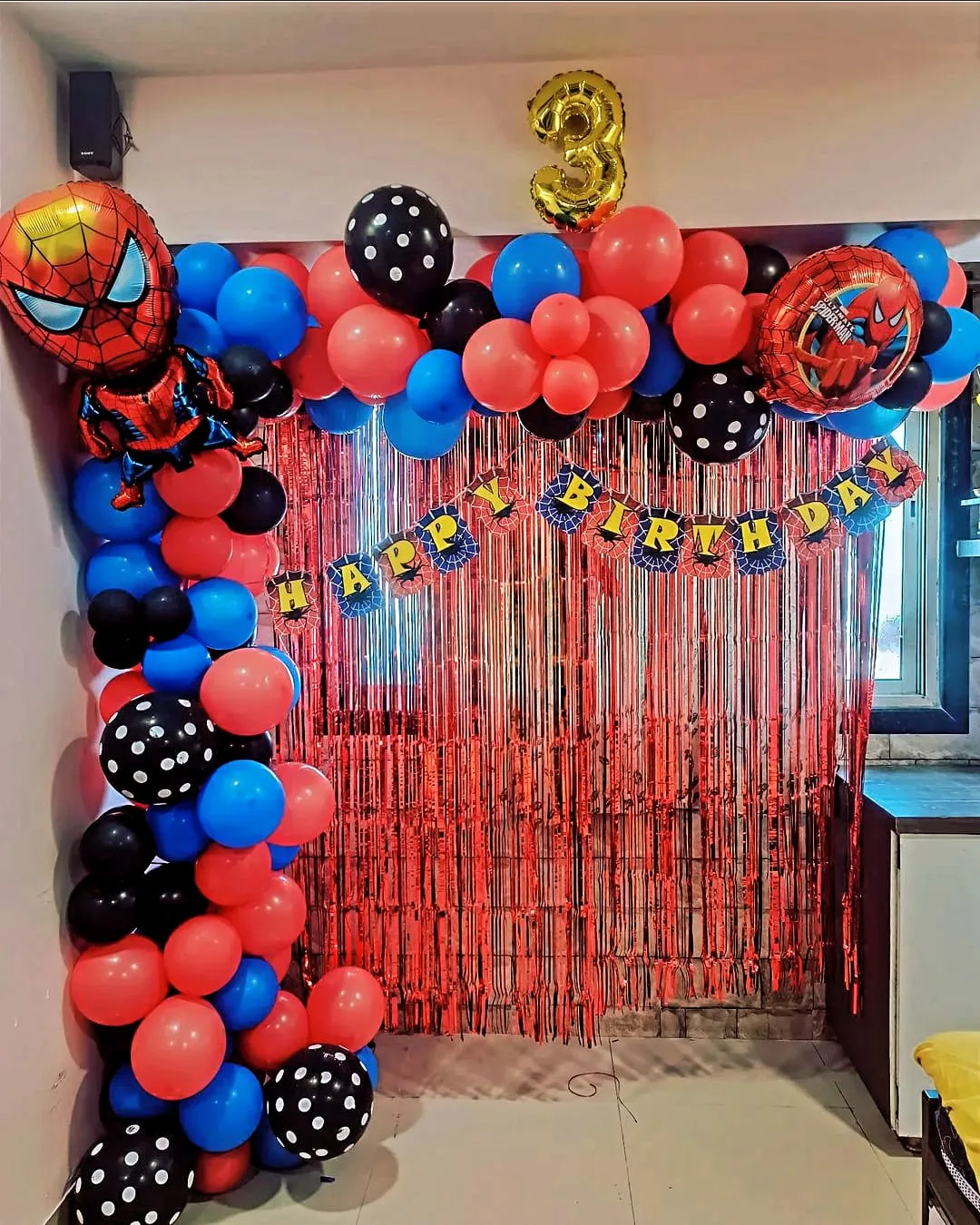 Spidey Web Birthday Backdrop