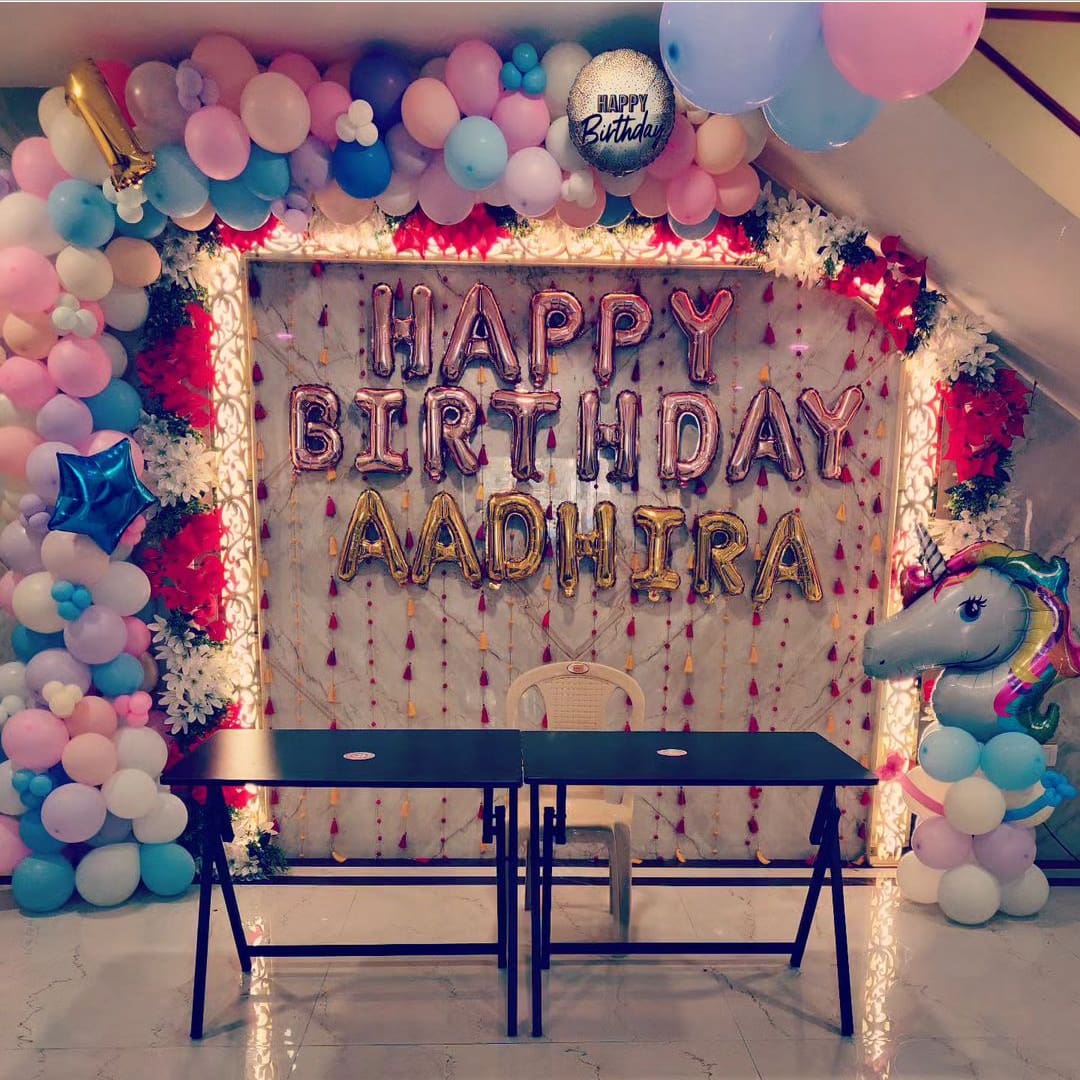 Unicorn Fantasy Birthday Backdrop