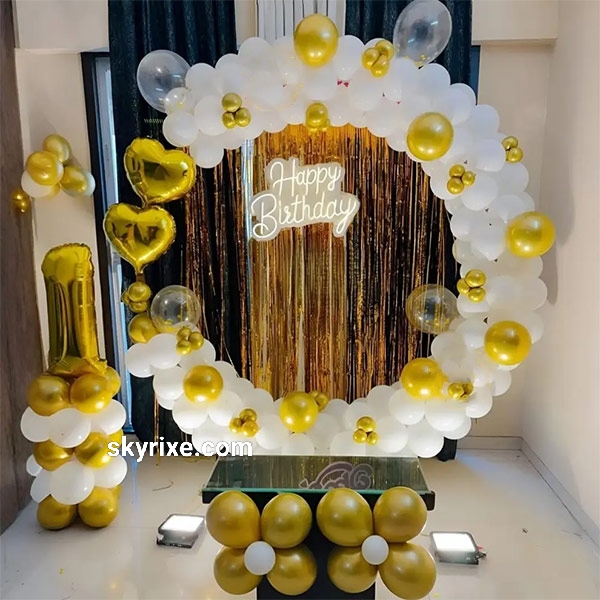 1st Birthday Ring Backdrop Decoration