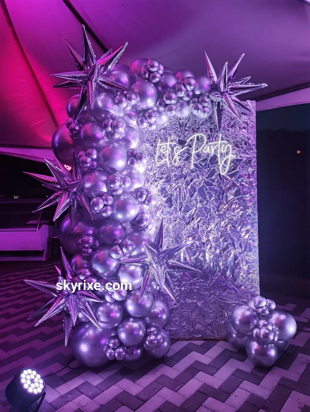 Starlight Chrome Party Backdrop Decoration