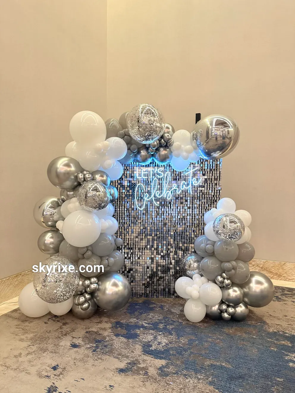White and Silver Sequin Decoration
