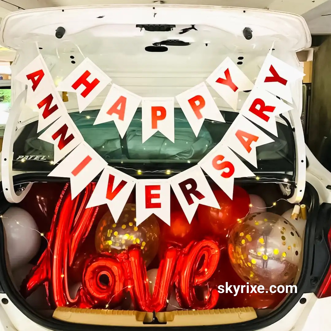 Car Boot Anniversary Surprise Decoration