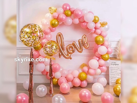 Blush Gold Love Ring Backdrop