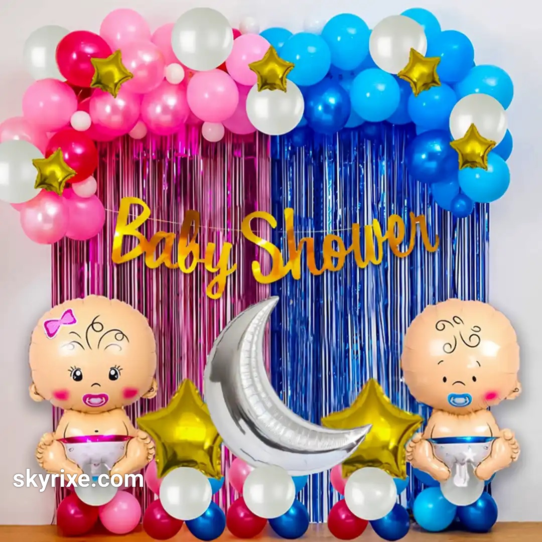 Twin Joy Baby Shower Backdrop