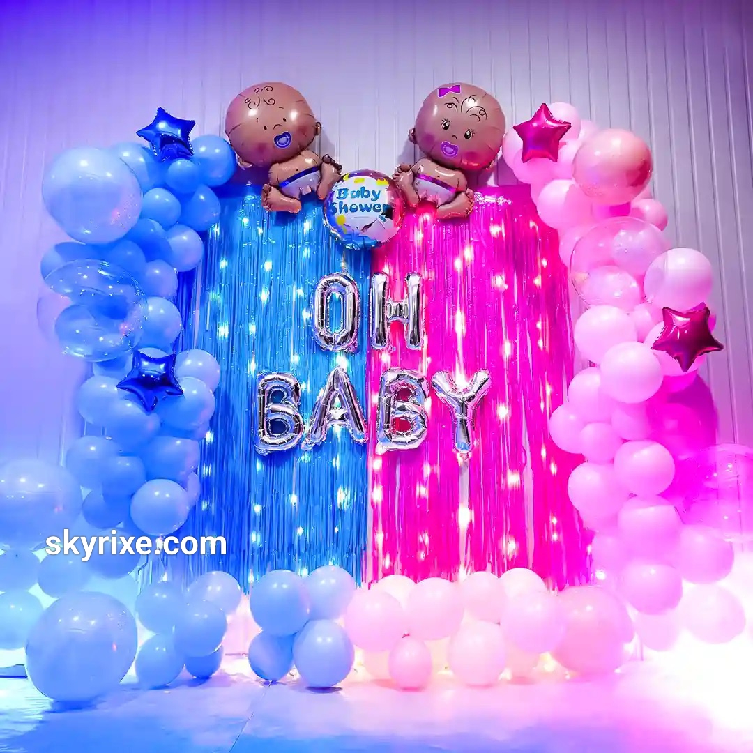 Twinkle Twin Baby Shower Backdrop