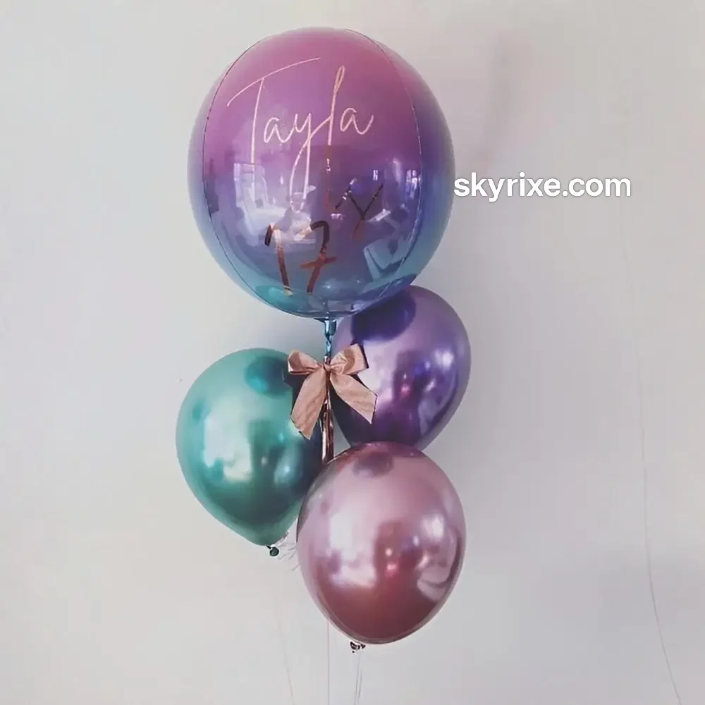 Bubble Chrome Balloon Bouquet