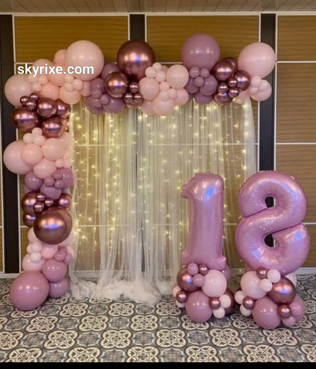 Pink And Rose Gold Birthday Backdrop