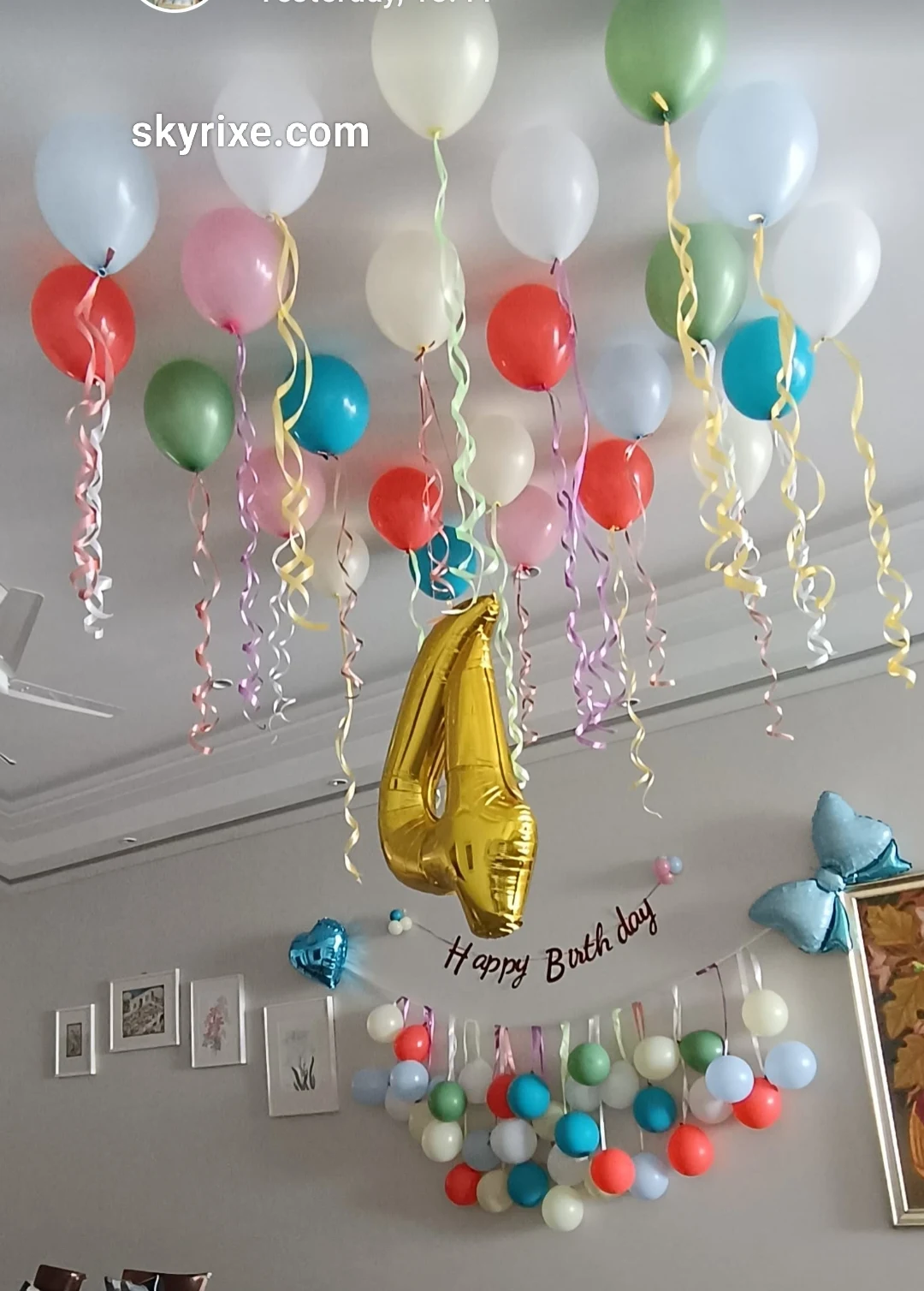 Colorful Ceiling Surprise Birthday