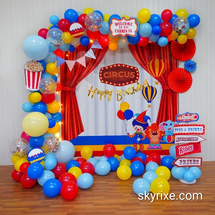 Grand Carnival Circus Birthday Stage Setup