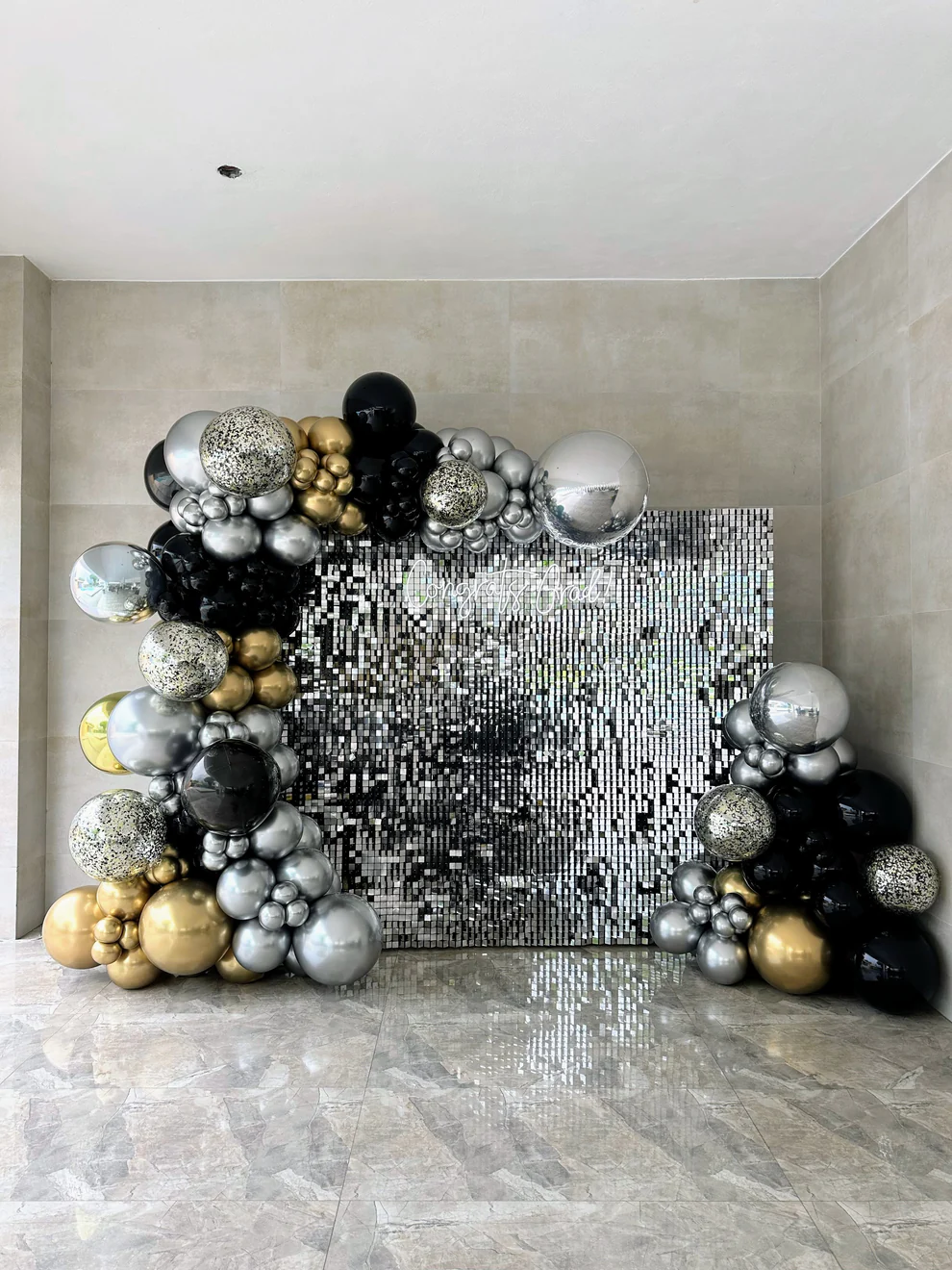 Sequin Backdrop Balloon Decoration