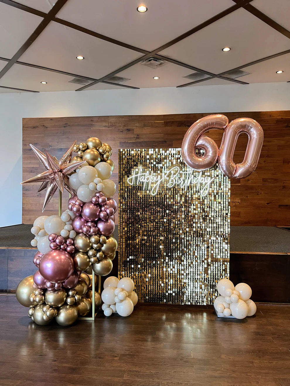 60th Birthday Sequin Backdrop