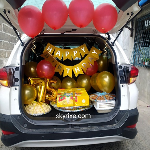 Golden 75th Birthday Car Surprise